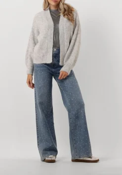 SUMMUM en top rond neck top metallic coated jersey zilver Outlet