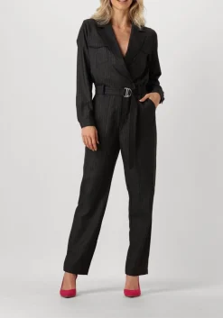 AAIKO e jumpsuit jessie pinstripe vis 548 zwart
