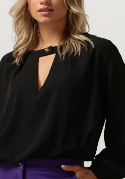 ACCESS e blouses blouse with front v opening zwart Online