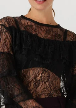 ALIX THE LABEL e blouses ruffle lace top zwart Best