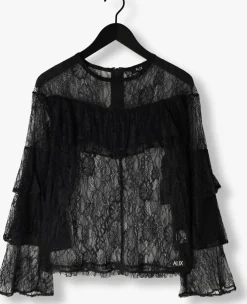 ALIX THE LABEL e blouses ruffle lace top zwart Best