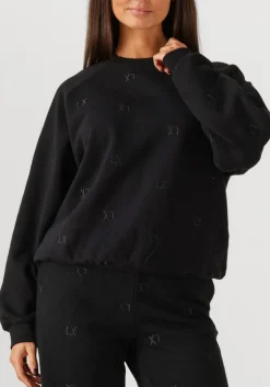 ALIX THE LABEL e sweater knitted logo sweater zwart Discount