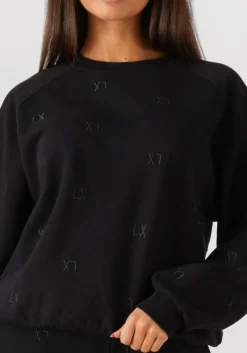 ALIX THE LABEL e sweater knitted logo sweater zwart Discount
