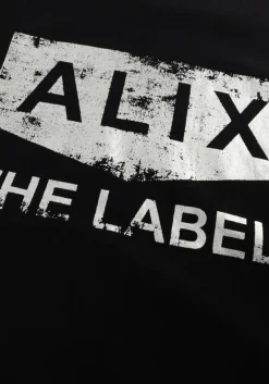 ALIX THE LABEL e t-shirt foil print t-shirt zwart New
