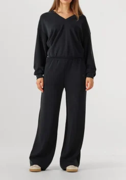 ALIX THE LABEL e wijde broek ladies knitted flowy wide leg pants zwart