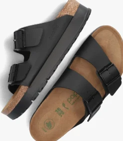 BIRKENSTOCK e slippers arizona platform dames zwart Sale