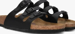 BIRKENSTOCK e slippers soft foodbed zwart Outlet
