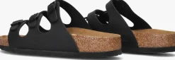 BIRKENSTOCK e slippers soft foodbed zwart Outlet
