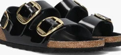 BIRKENSTOCK e slippers milano big buckle dames zwart New