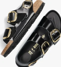 BIRKENSTOCK e slippers milano big buckle dames zwart New