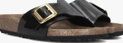 BIRKENSTOCK e slippers catalina cushion buckle zwart Outlet