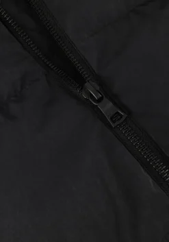 BLONDE08 e gewatteerde jas lang doorgestikte jas zwart Clearance