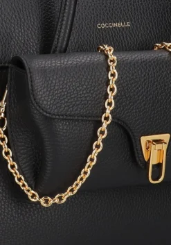 COCCINELLE e handtas double beat zwart Outlet