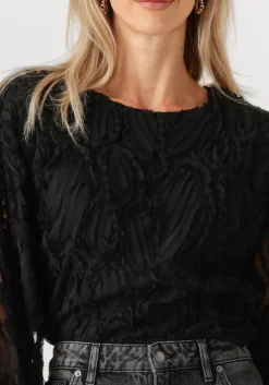 CO'COUTURE e blouses shania fluffy blouse zwart Discount