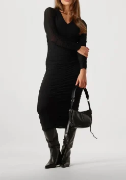 CO'COUTURE e midi jurk regan cc rust mesh dress zwart Discount