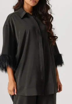 CO'COUTURE e mini jurk adna cc feather shirt zwart Outlet