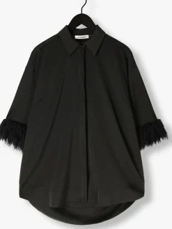 CO'COUTURE e mini jurk adna cc feather shirt zwart Outlet