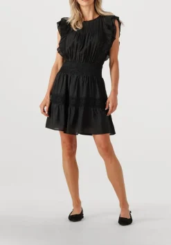 CO'COUTURE e mini jurk callumcc frill pintuck dress zwart Sale