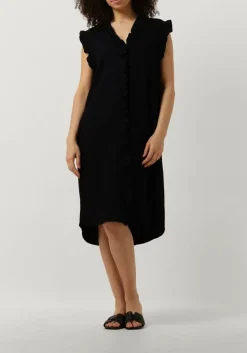 CO'COUTURE e mini jurk sueda frill dress zwart New