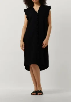 CO'COUTURE e mini jurk sueda frill dress zwart New