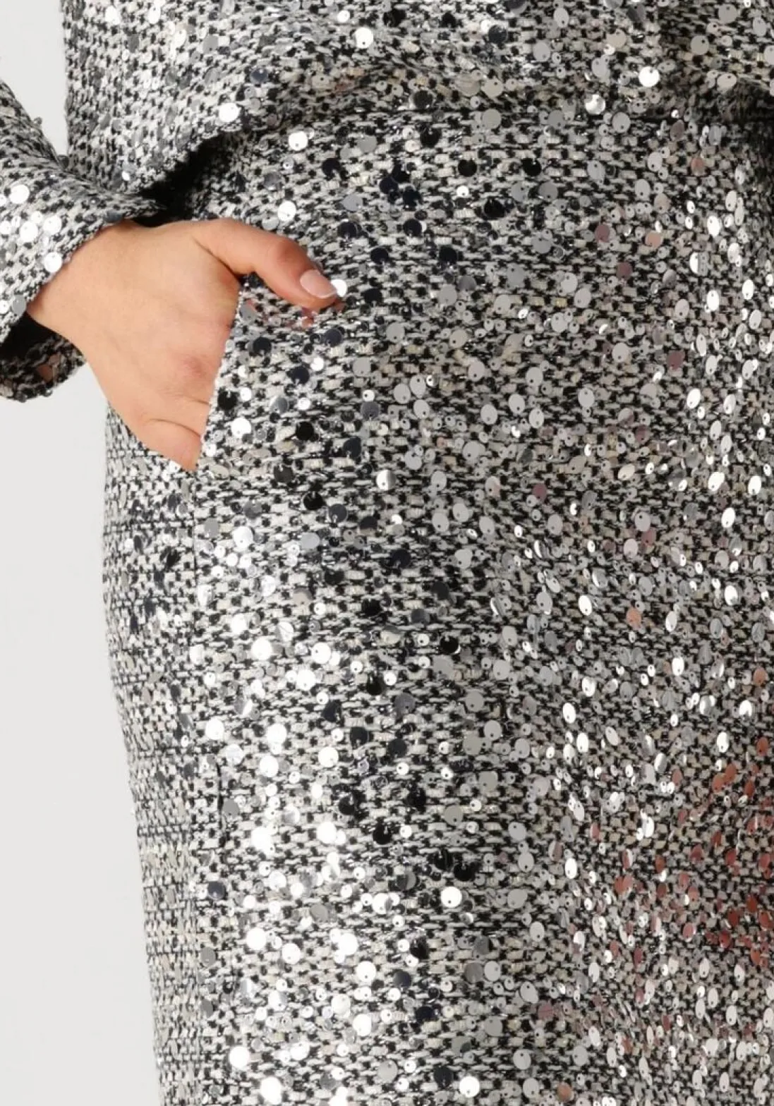 CO'COUTURE e minirok boucle cc sequin mini skirt zwart Outlet