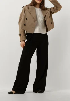 CO'COUTURE e pantalon vola pleated long pant zwart Clearance