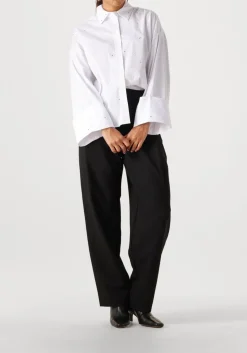 CO'COUTURE e pantalon vola carrot pleat long pant zwart