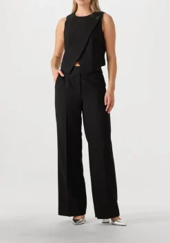 CO'COUTURE e pantalon new volacc wide long pant zwart