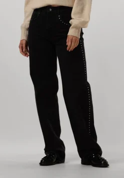 CO'COUTURE e straight leg jeans new vika stud long jeans zwart Best