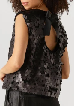 CO'COUTURE e top maxi cc sequin bo blouse zwart Clearance