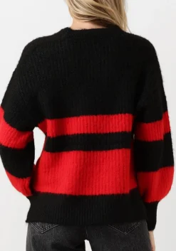 CO'COUTURE e trui coralee blok rib knit zwart Hot