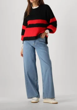 CO'COUTURE e trui coralee blok rib knit zwart Hot