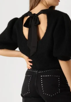 CO'COUTURE e trui coralie bow rib knit zwart Online