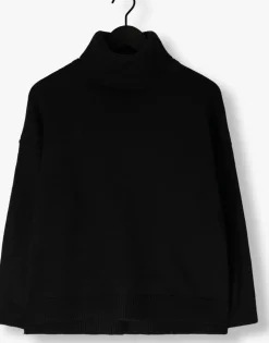 CO'COUTURE e truien/vesten maja slit roll neck zwart