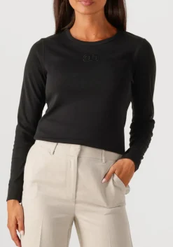 CO'COUTURE e t-shirt granny embroidery longsleeve tee zwart Best