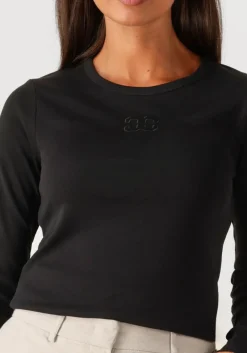 CO'COUTURE e t-shirt granny embroidery longsleeve tee zwart Best