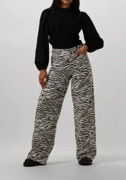 CO'COUTURE e wide jeans zion zebra wide pant zwart Clearance