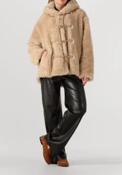 DANTE6 e wijde broek jules faux leather pants zwart New