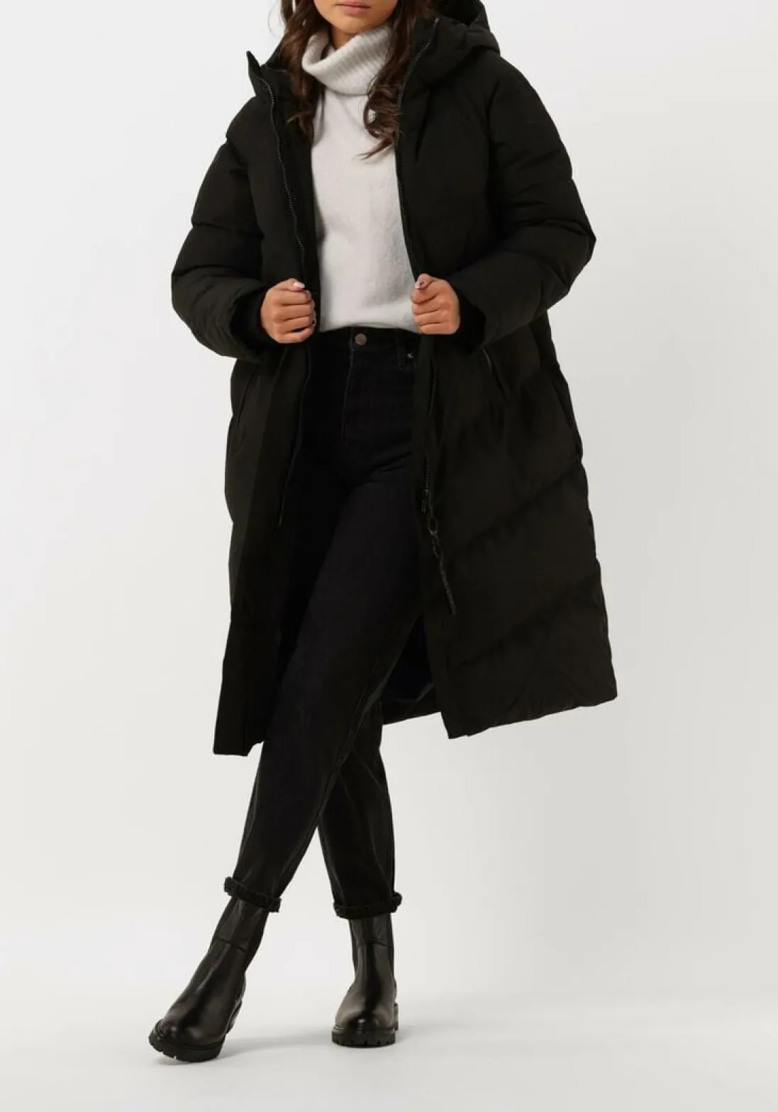 ELVINE e gewatteerde jas naemi zwart