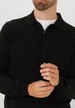FILIPPO DE LAURENTIIS e trui polo zip ml r merino zwart