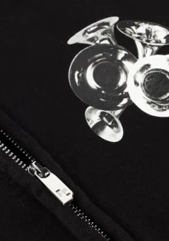 FILLING PIECES e trui zip hoodie bouquet zwart