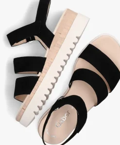 GABOR e platte sandalen 660 3 zwart Best