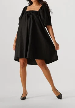 GESTUZ e mini jurk elarahgz linen short dress zwart Discount