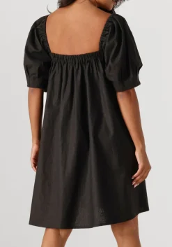 GESTUZ e mini jurk elarahgz linen short dress zwart Discount