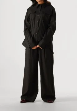 GESTUZ e pantalon elarahgz linen hw pants zwart Sale