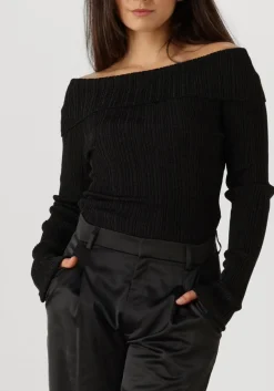 GESTUZ e tops & t-shirts silvigz rib ls off shoulder zwart Hot
