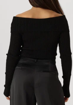 GESTUZ e tops & t-shirts silvigz rib ls off shoulder zwart Hot