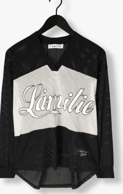 HAUTE L'AMITIÉ e haute l'amitié blouses drift mix logo blouse zwart Clearance