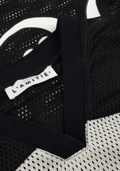 HAUTE L'AMITIÉ e haute l'amitié blouses drift mix logo blouse zwart Clearance