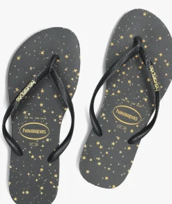 HAVAIANAS e teenslippers slim dames zwart Hot